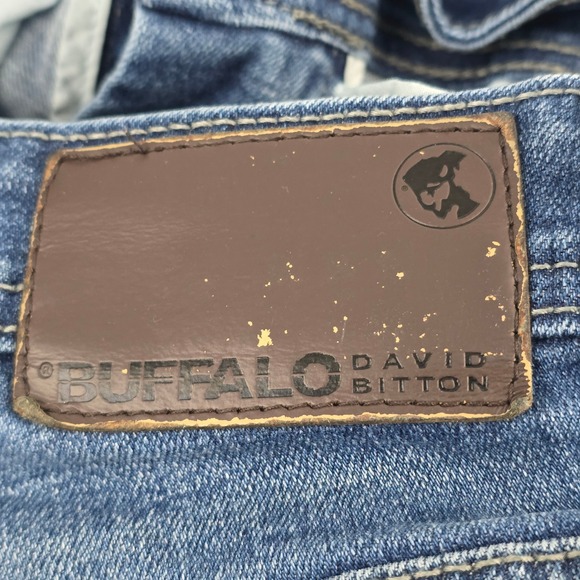 Buffalo David Bitton Jackson-X Straight‎ Stretch Mens Blue Jeans 32x34 - Picture 8 of 9